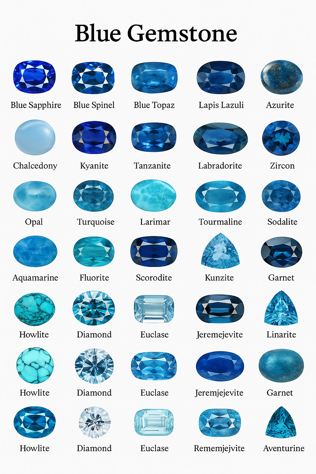 💎 The Ultimate Guide to Blue Gemstones: Beauty, Meaning, and Complete List 💎 The Ultimate Guide to Blue Gemstones: Beauty, Meaning, and Complete List