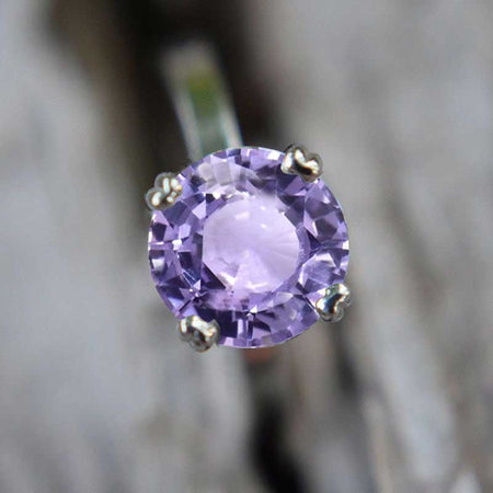 2 Carat Purple Sapphire Stone Platinum Ring