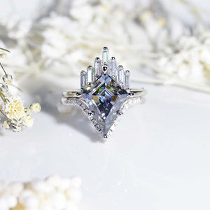3 Carat Vintage Style 9x7mm Gray Radiant Cut Giliarto Moissanite Gold Floral Shank Engagement Ring 3 Carat Vintage Style 9x7mm Gray Radiant Cut Giliarto Moissanite Gold Floral Shank Engagement Ring