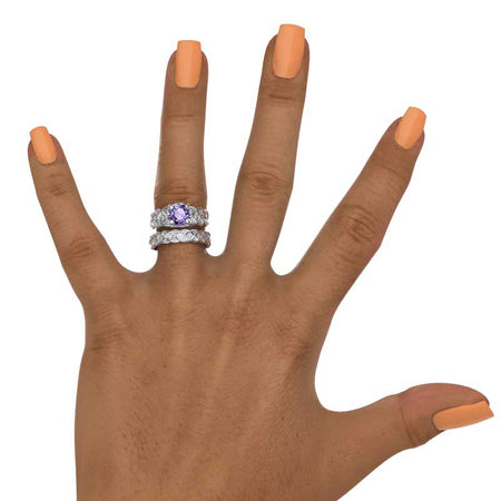 2.0 Carat Purple Sapphire Engagement Ring