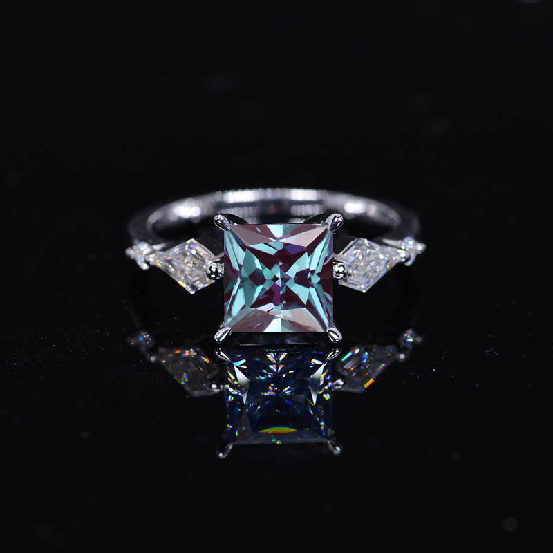 3 Carat Princess Cut Alexandrite Engagement Ring 3 Carat Princess Cut Alexandrite Engagement Ring