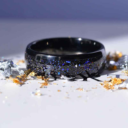 Giliarto GALAXY  Blue Stardust Tungsten Ring