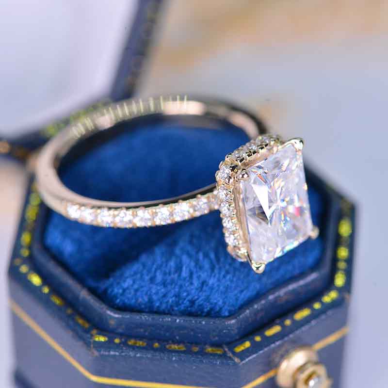 3 Carat Giliarto Radiant Cut Moissanite Hidden Halo Engagement Ring 3 Carat Giliarto Radiant Cut Moissanite Hidden Halo Engagement Ring