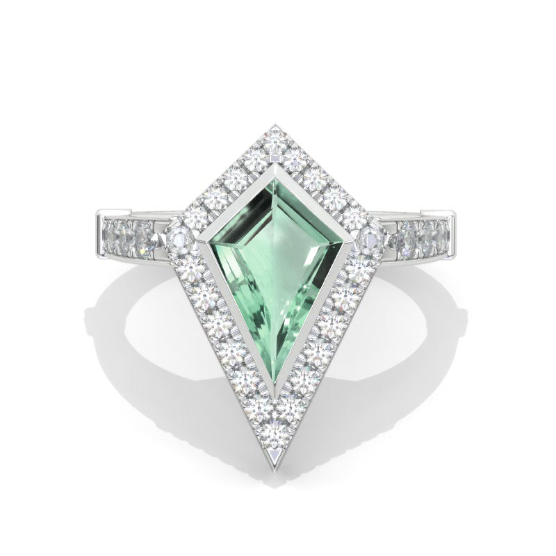 2.5 Carat Kite Mint Sapphire Halo Engagement Ring. 2.5CT Fancy Shape Mint Sapphire Ring 2.5 Carat Kite Mint Sapphire Halo Engagement Ring. 2.5CT Fancy Shape Mint Sapphire Ring