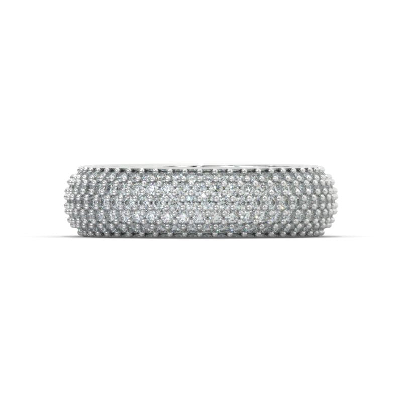 Diamond 14K White Gold Celtic Men's Wedding Ring Model 1300 Diamond 14K White Gold Celtic Men's Wedding Ring Model 1300