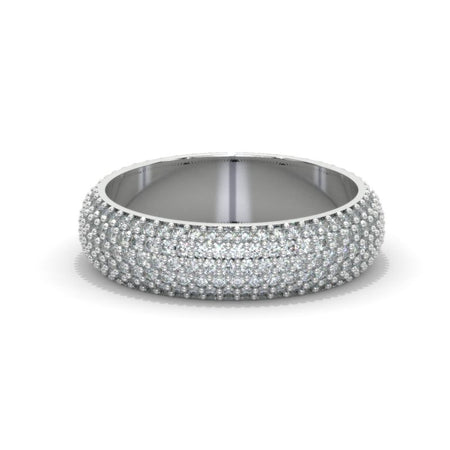 Diamond 14K White Gold Celtic Men's Wedding Ring Model 1300