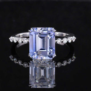 4Ct Purple Sapphire Engagement Ring