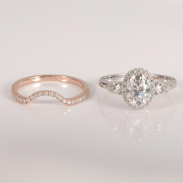 4.5 Carat Moissanite Halo Ring