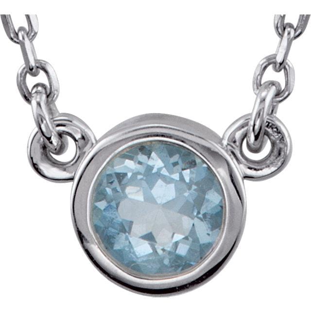Aquamarine with sterling silver necklace - Giliarto Aquamarine with sterling silver necklace - Giliarto