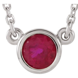 Ruby with silver necklace - Giliarto