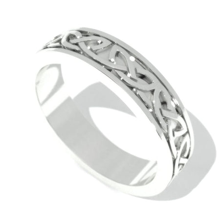 14K White Gold Celtic Engagement Rings