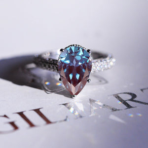 Gothic Celtic Pear Cut Garnet  Engagement Ring 14K Black Gold Gothic Celtic Pear Cut Garnet  Engagement Ring 14K Black Gold