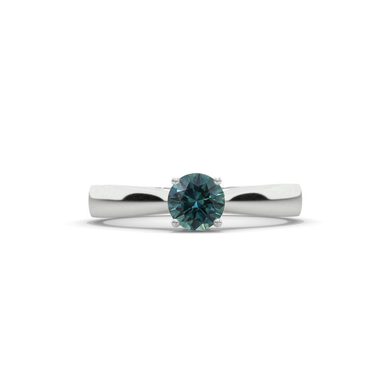 1 Carat Teal Sapphire Solitaire White Gold Engagement Ring 1 Carat Teal Sapphire Solitaire White Gold Engagement Ring