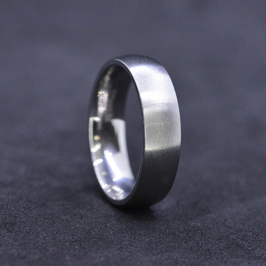 Brushed Finish Titanium Wedding Band Ring Brushed Finish Titanium Wedding Band Ring