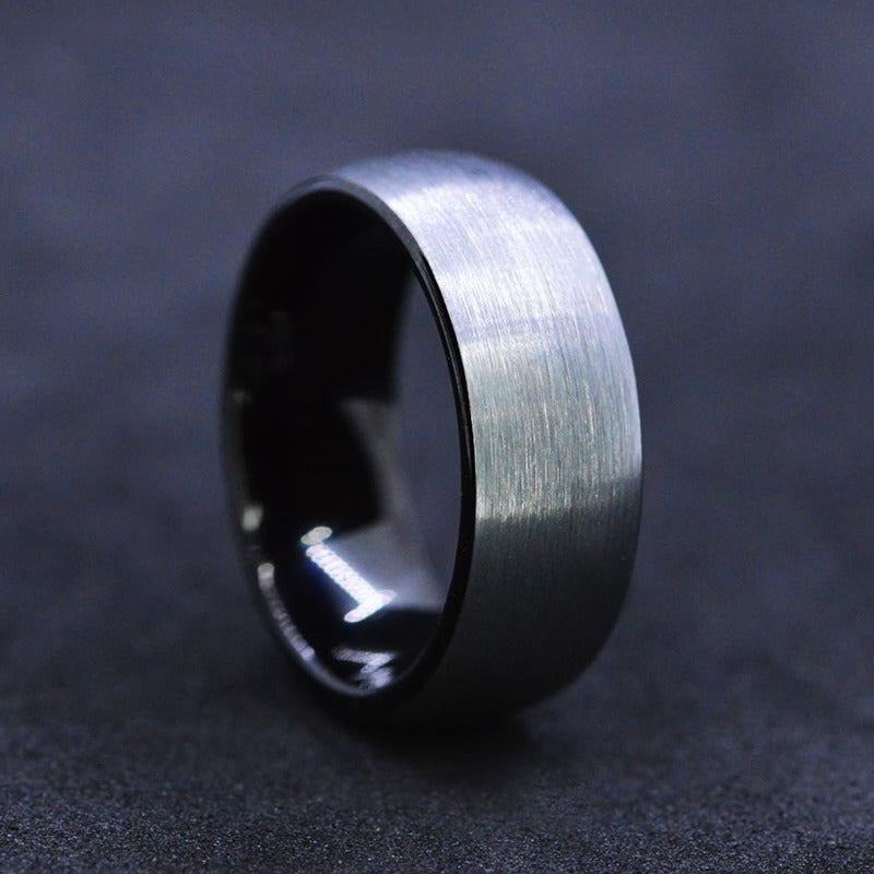 Silver Color Brushed Men Tungsten Carbide Ring Silver Color Brushed Men Tungsten Carbide Ring