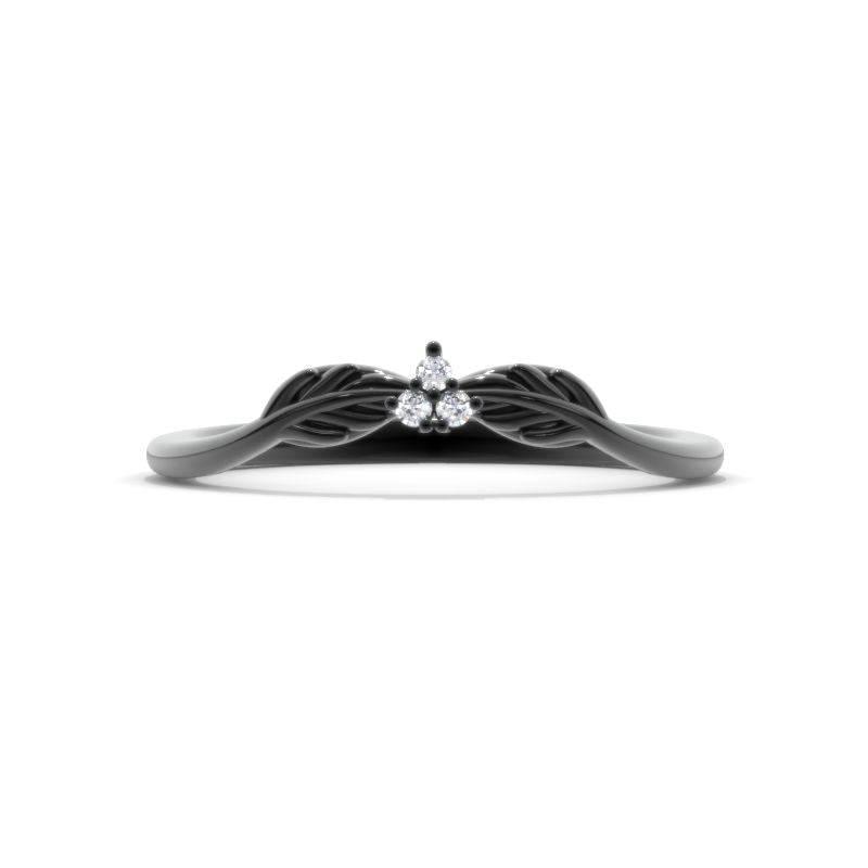 Celtic Moissanite Stackable 14K Black Gold Ring Celtic Moissanite Stackable 14K Black Gold Ring