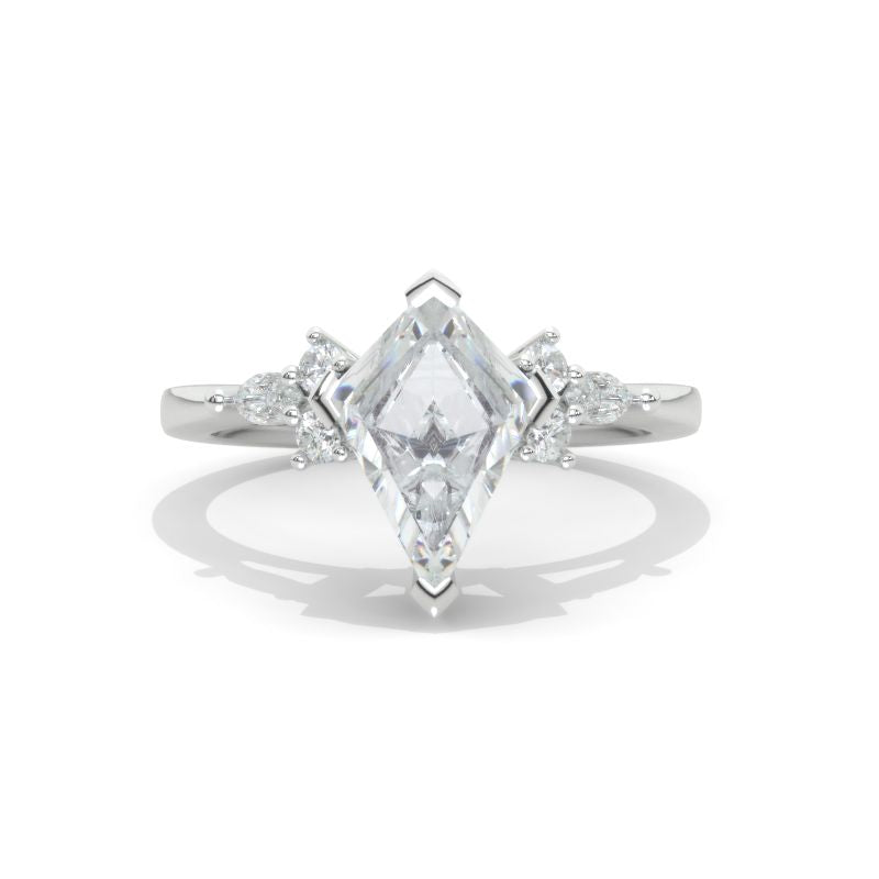 3 Carat Kite Moissanite Engagement Ring. 3CT Fancy Shape Moissanite Ring 3 Carat Kite Moissanite Engagement Ring. 3CT Fancy Shape Moissanite Ring