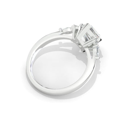 3 Carat Kite Moissanite Engagement Ring. 3CT Fancy Shape Moissanite Ring