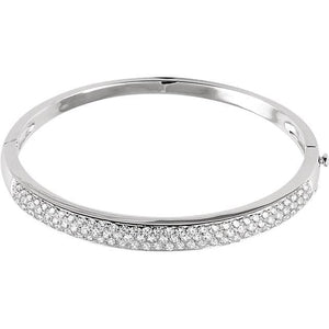 3.0 CTW Diamond Pave' Bracelet 14K White - Giliarto