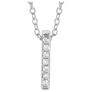 .05 CTW Diamond Bar 18" Necklace - Giliarto