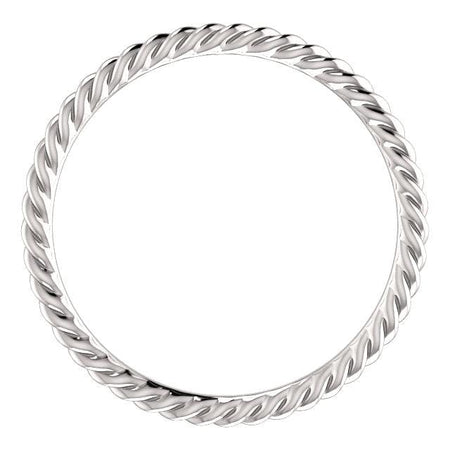 14K Black 2mm Rope Wedding Band