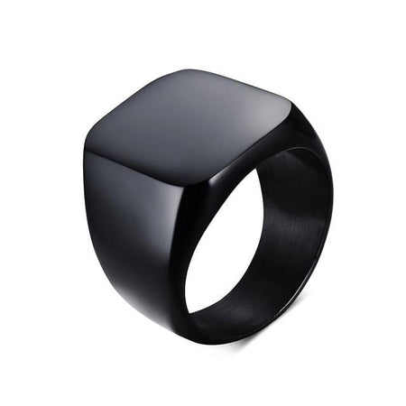 Men's  Black Stainless Steel Ring