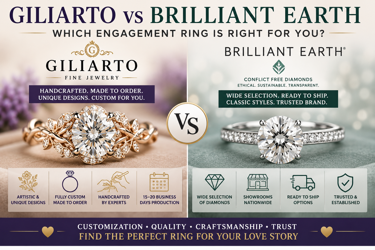 Giliarto vs Brilliant Earth: Which Engagement Ring Is Right for You?