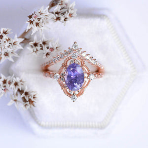 Lavender Purple Sapphire Engagement Rings