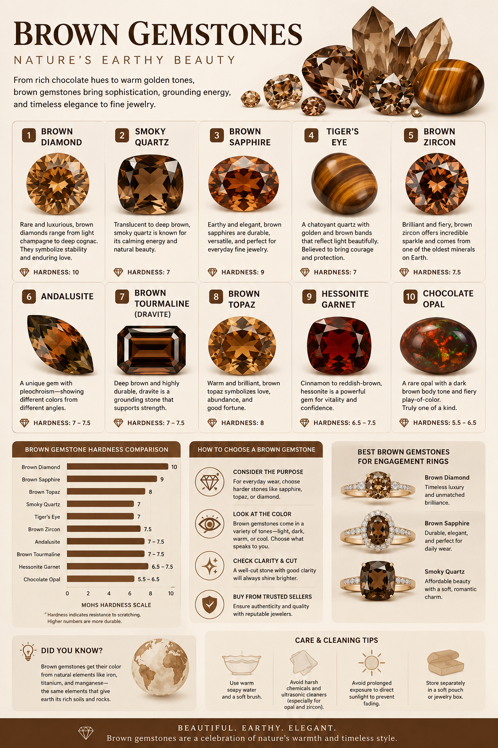 Brown Gemstones: The Ultimate Guide to Nature's Most Elegant Earth-Toned Gems (2026)