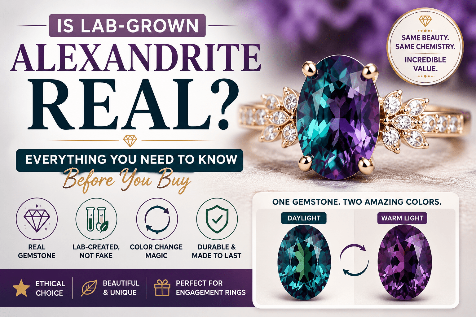 Is Lab-Grown Alexandrite Real? Everything You Need to Know Before You Buy