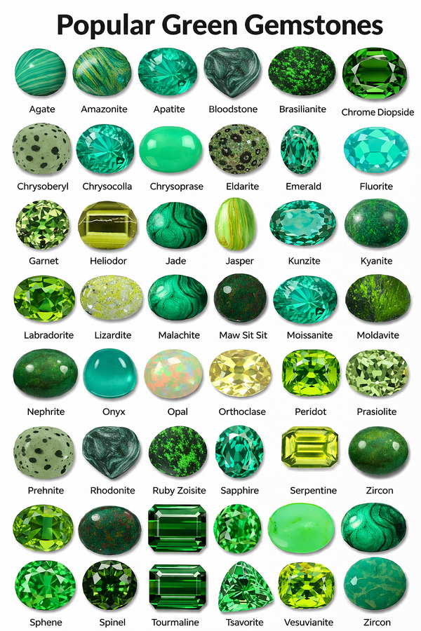 Green gemstones have long symbolized nature, growth, prosperity, and ...
