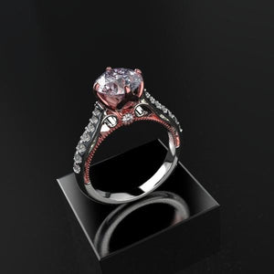 5 diamond alternative engagement ring