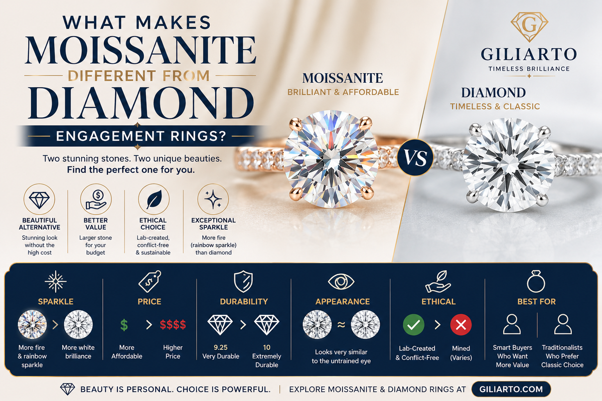What Makes Moissanite Different From Diamond Engagement Rings?