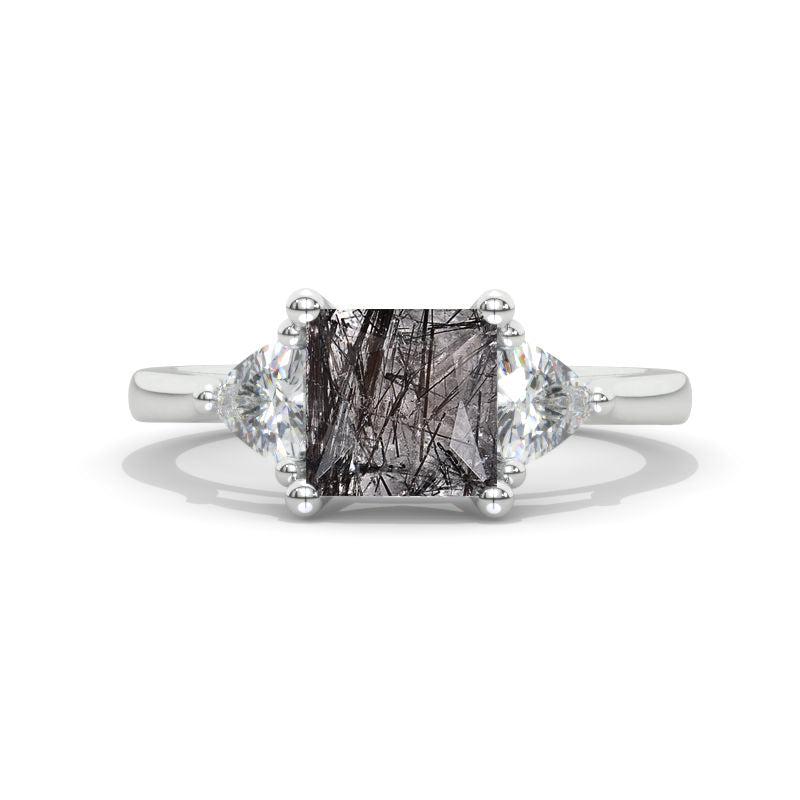 1 Carat Black Rutilated Quartz Wedding Ring Set Black Onyx Diamond Ring in  2024 | Wedding ring sets, Pre engagement ring, Quartz engagement ring