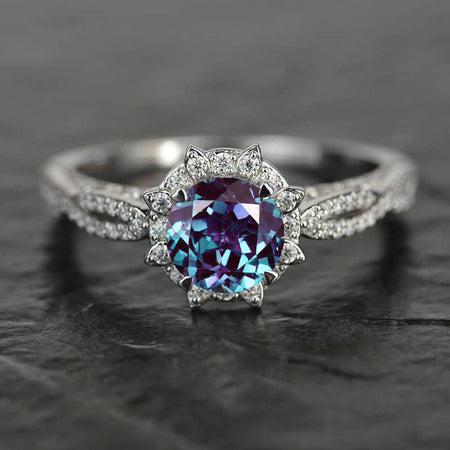 Adara Alexandrite Classic Engagement Ring