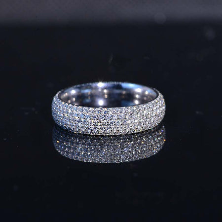 Diamond 14K White Gold Celtic Men's Wedding Ring Model 1300