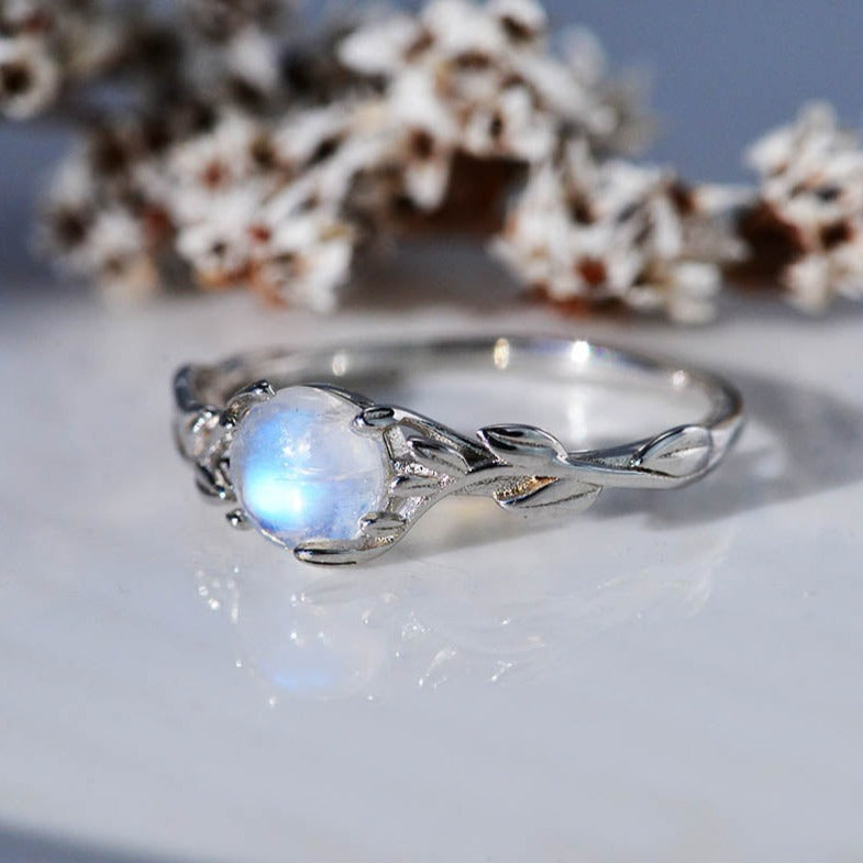 Celtic Vines Moonstone Ring – Celtic Crystal Design Jewelry