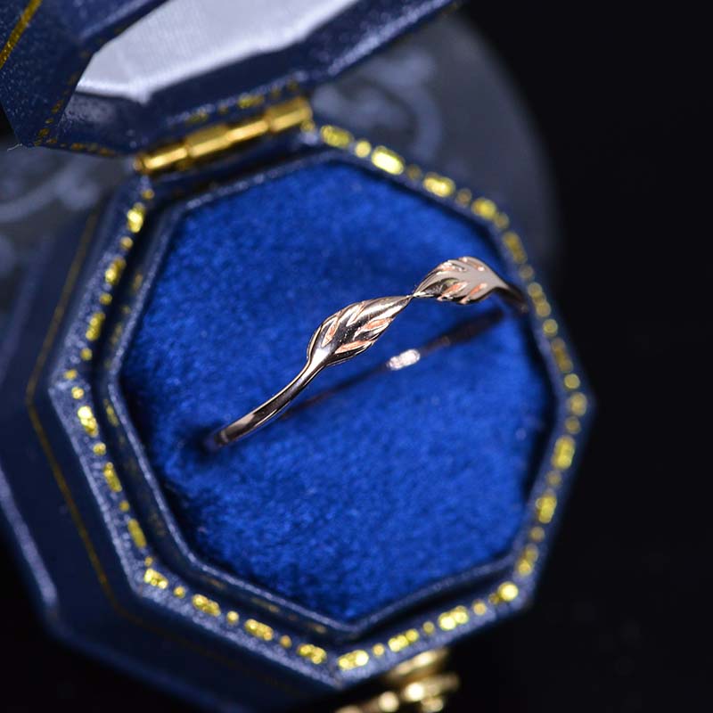 Celtic Moissanite Stackable 14K Rose Gold Ring