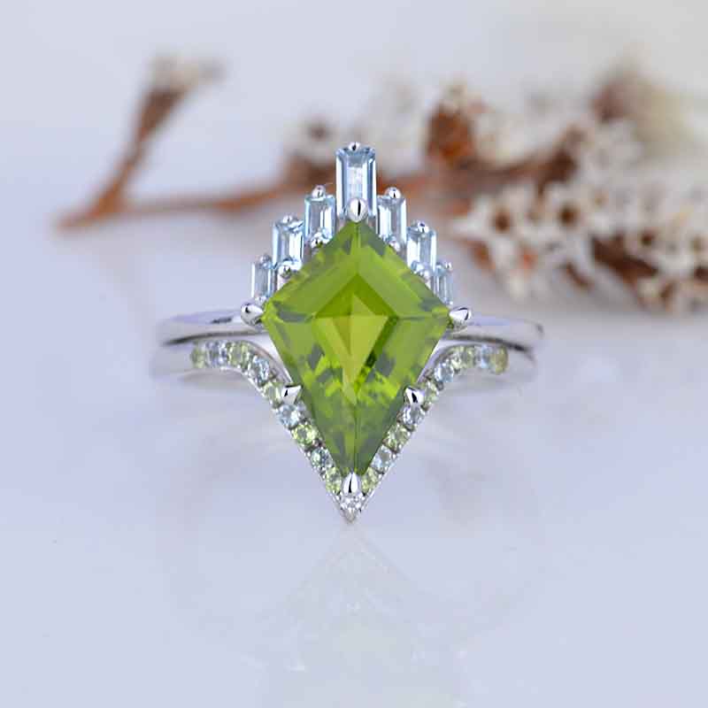 Peridot and Diamond Ring 001-200-01430 14KY | Goldstein's Jewelers |  Mobile, AL
