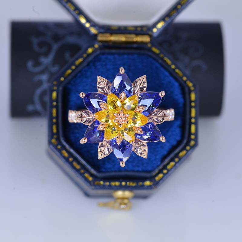 Sunflower Cocktail Ring