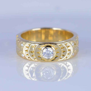 Copy of ''Chrysler'' 0.5 Carat  Moissanite Men's  Gold  Ring.