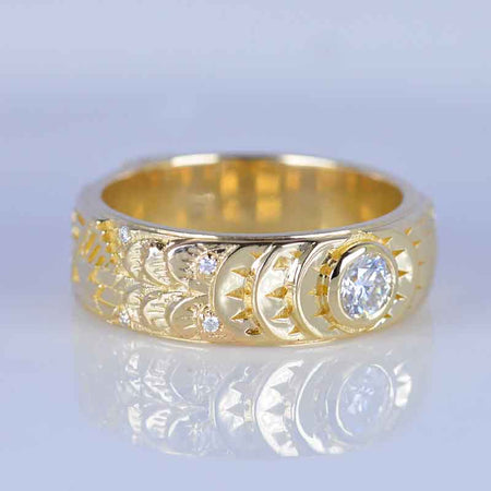 Copy of ''Chrysler'' 0.5 Carat  Moissanite Men's  Gold  Ring.