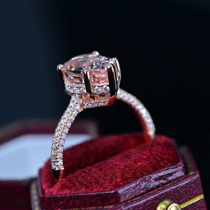 Le Vian 5 Carat Morganite Chocolate Diamond Rose Gold Ring For Sale at Le Vian 5 Carat Morganite Chocolate Diamond Rose Gold Ring For Sale at
