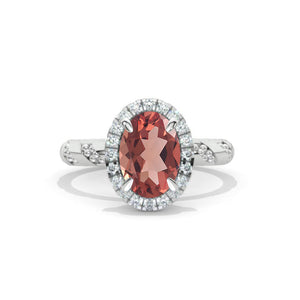 3.5 Carat  Oval Cut Zultanite Halo Lace Shank Engagement Ring
