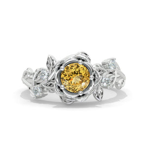 3 Carat Giliarto Radiant Cut Genuine Yellow Citrine  Hidden Halo Classic Engagement Ring Model 531-9x7