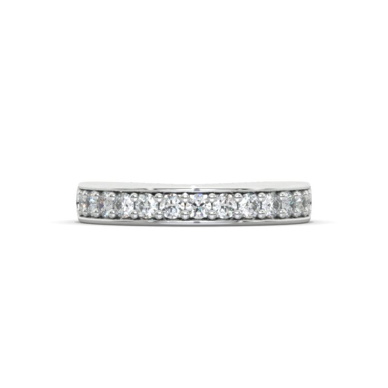 Round Anniversary Moissanite Band