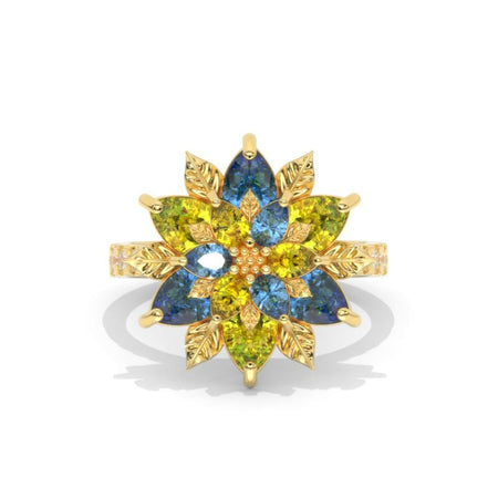 Sunflower Cluster Ring