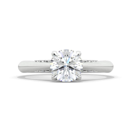 Round Celtic Moissanite Giliarto Solitaire Gold Engagement Ring
