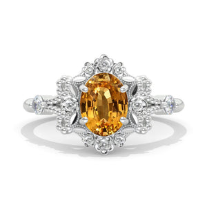 1.5 Carat Moissanite 14K Yellow  Gold Engagement Promissory Ring Model 126 - Setting Only