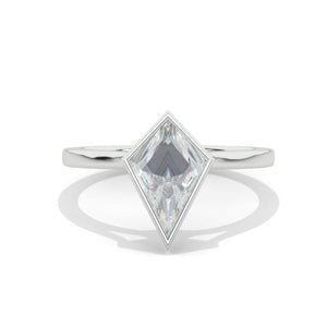 2.5 Carat Kite Moissanite Engagement Ring. 2.5CT Fancy Shield Shape Moissanite Ring